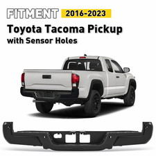 Used Steel Rear Step Bumper For 2016-2023 Toyota Tacoma 16-23 With Sensor Hole