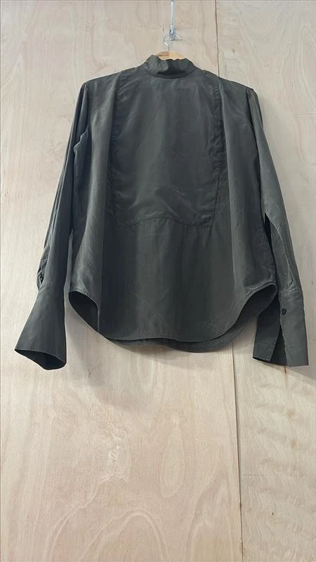 Lovely Ladies Jill Sander Silk Olive Blouse - Size M - Image 4 of 4