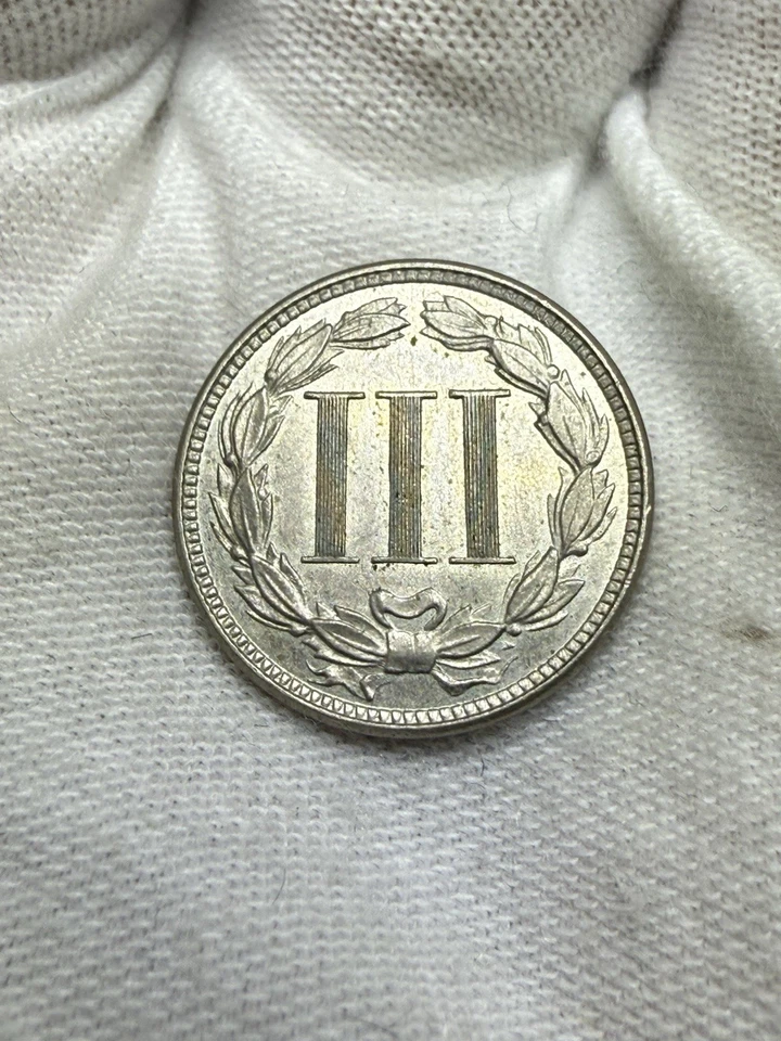 1878 PROOF THREE CENT NICKEL RAW CHOICE PROOF Q92 - Image 4 of 4