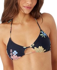 O'Neill Juniors' Black Dream Animal Madrid Revo Bikini Top Size S