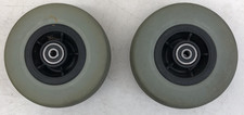 Jazzy Pride Quantum Power Chairs Pair 6"x2" Flat Free Caster Wheel Assembly