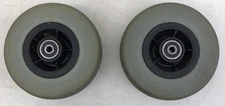 Jazzy Pride Quantum Power Chairs Pair 6"x2" Flat Free Caster Wheel Assembly