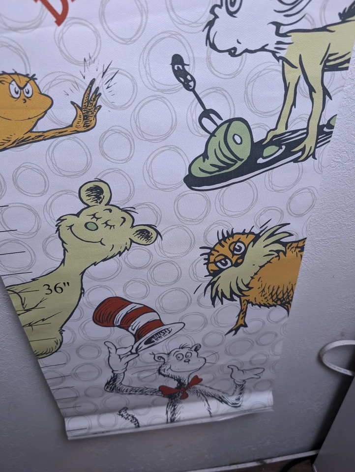 Trend Lab Dr. Seuss Friends Canvas Growth Chart, Blue/Red/Yellow/Gray/White - Image 2 of 4