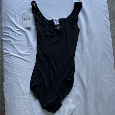 Wolford Jamaika String Body Seamless Forming Bodysuit UMBER Black Medium 78264