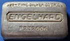 A Vintage Engelhard P-Prefix 10 OZT .999 Silver Bar Loaf P232006