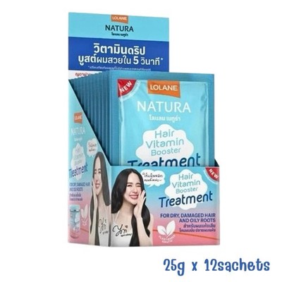 LOLANE Natura Vitamin Booster Treatment Dry Damaged Hair travel Size 12sachets