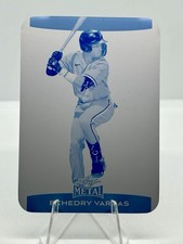 2025 Leaf Metal - Autographs Echedry Vargas Printing Plate Cyan 1/1
