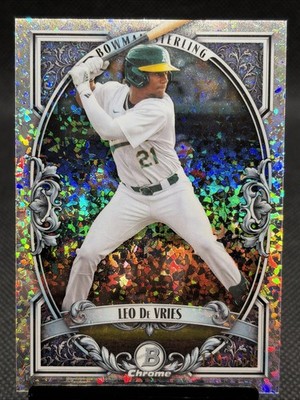 Leo DeVries 2026 Bowman Sterling Mini Diamond Refractor /150 Athletics Prospect