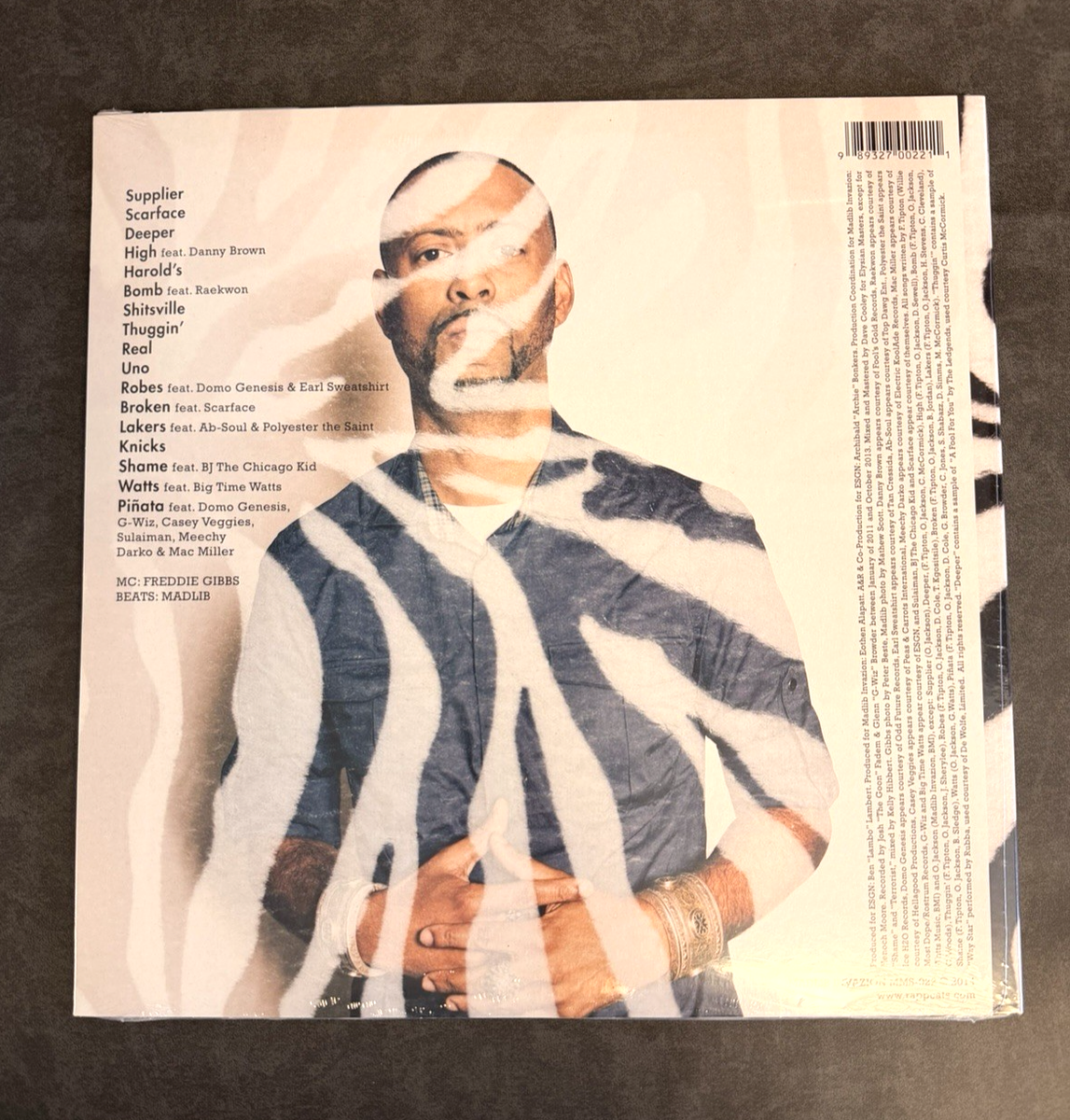 Freddie Gibbs & Madlib Pinata Black White Quad w Gold Limited Ed