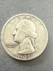 1935 P Silver Washington Quarter