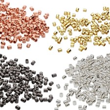 Magical Tube Crimp Beads, 2 x 2mm, Assorted Colors, 500pc