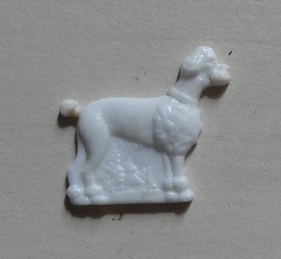 Fèves ancienne Plastique Chien Caniche - Photo 1/2