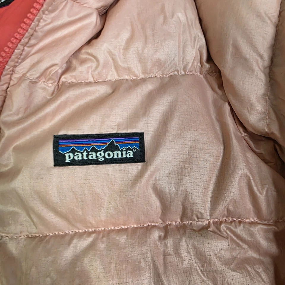 Suéter con capucha Patagonia Hi Loft talla 4T bebé niño chaqueta rosa acolchada Foto 3 de 4