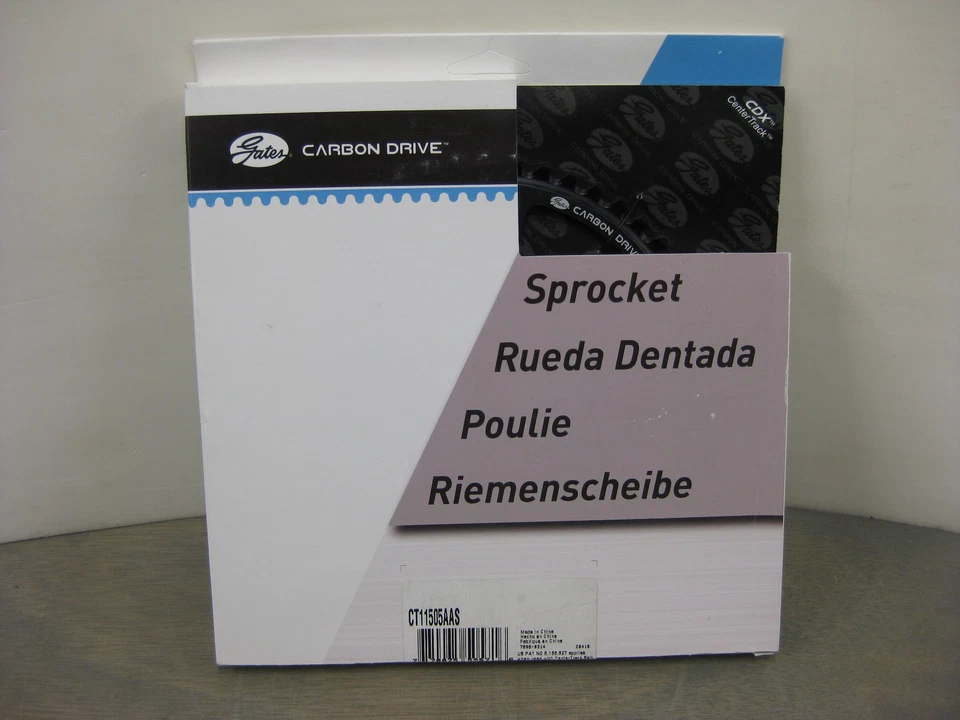 Anillo/piñón de transmisión por correa delantera Gates Carbon Drive CDX - 50t Foto 2 de 4
