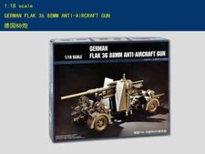 Trumpeter 61701 1:18 SCALE GERMAN FLAK 36 88MM ANTI-AIRCRAFT G U N MODEL KIT