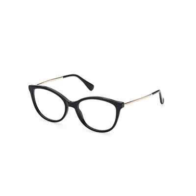 Max Mara Black Plastic Glasses Women\'s (Frames) MaxMara MM5012 001 Shiny Black Clear Lens Plastic 54 mm  main image 3