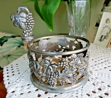 Godinger Silver Art  Silverplate Wine Bottle Holder Coaster & Wine Cork Stopper