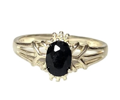 Sterling Silber (0,925) Onyx Ring, Größe 7, Nevada Silver Mines