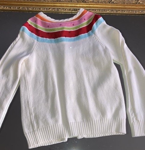 2 Piece Gymboree Girls Cardigan Sweater Sz L & Lt Blue Coord Knit leggings Sz 9 - Picture 3 of 10