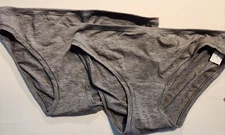 NEW GAP BODY Womens Breathe Bikini Panties Gray XL 2 Pair NWT