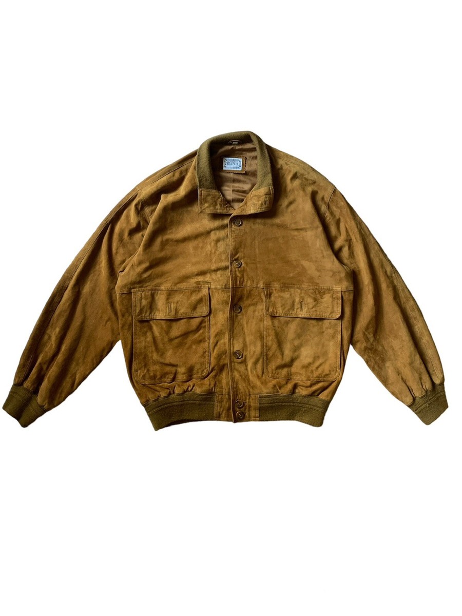 Vera Pelle Leather Jacket Aviator Bomber Suede Leather Jacket Men