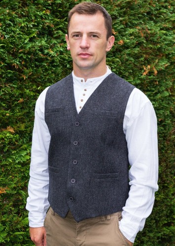 Vest Wool Waistcoat Emerald-Isle Full-Back  Wool  mix  from Ireland  OFFER ! !   - Picture 10 of 11