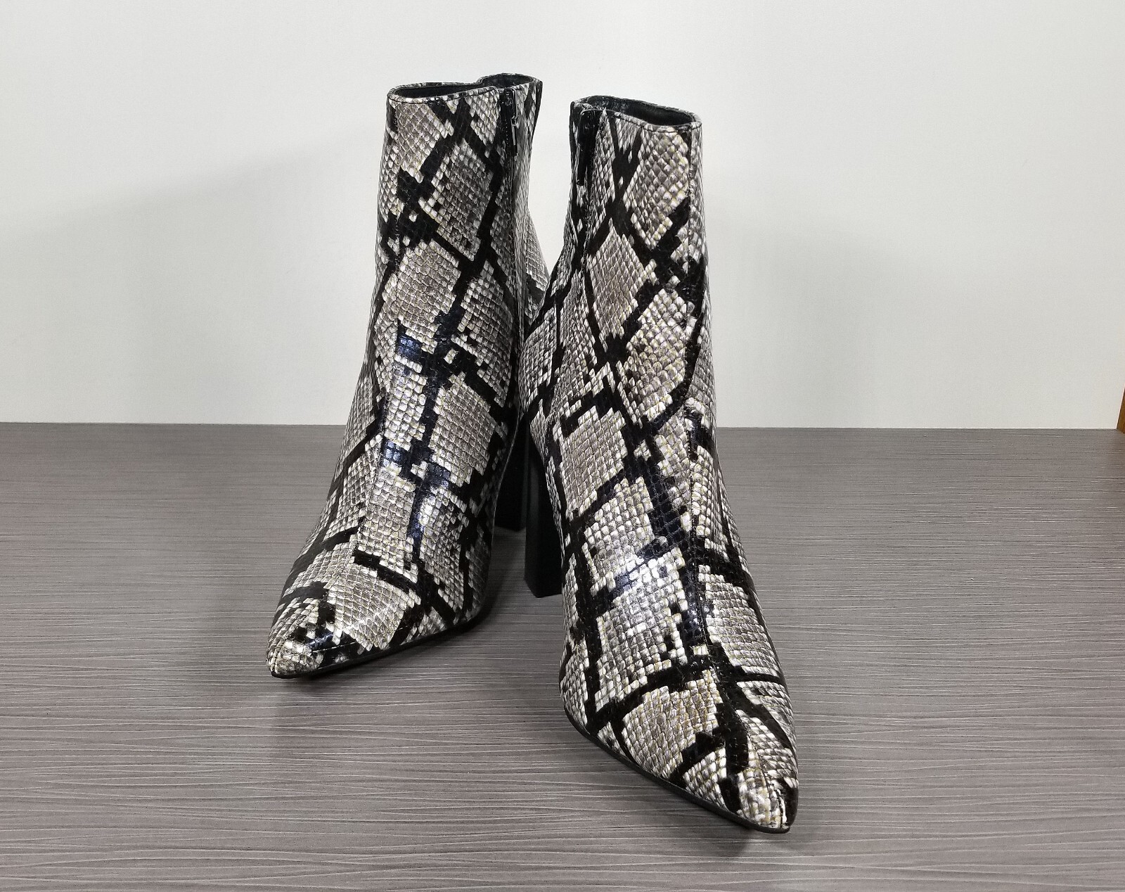Jeffrey Campbell Raven Bootie, Python Print Leath… - image 4