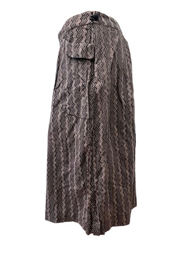GUDRUN SJODEN Gr. M Midi wadenlanger Rock beige - braun schwarz Taschen - Picture 7 of 9