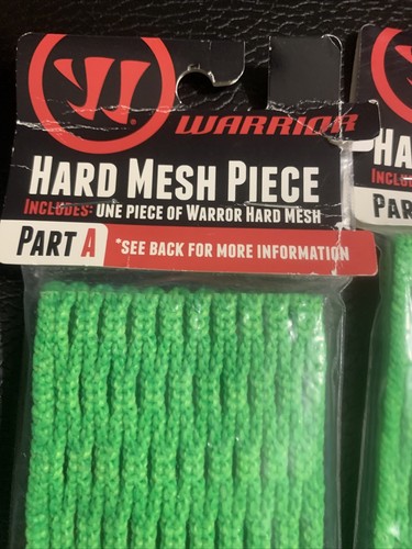 2 Pk. Warrior Lacrosse Green Hard Mesh Part A (NEU) - Bild 2 von 8