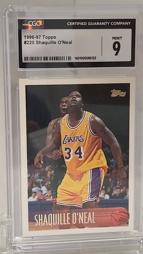 1996-97 Topps Basketball Shaquille O'Neal  #220 👀 CGC 9 - 1st Year Lakers Card