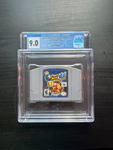 Bomberman 64-Second Attack- N64 nintendo 64 Authentic Graded CGC 9.0 cartridge 