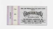 GRATEFUL DEAD TICKET 11-05-1985 WORCESTER CENTRUM MAIL ORDER GARCIA WEIR LESH