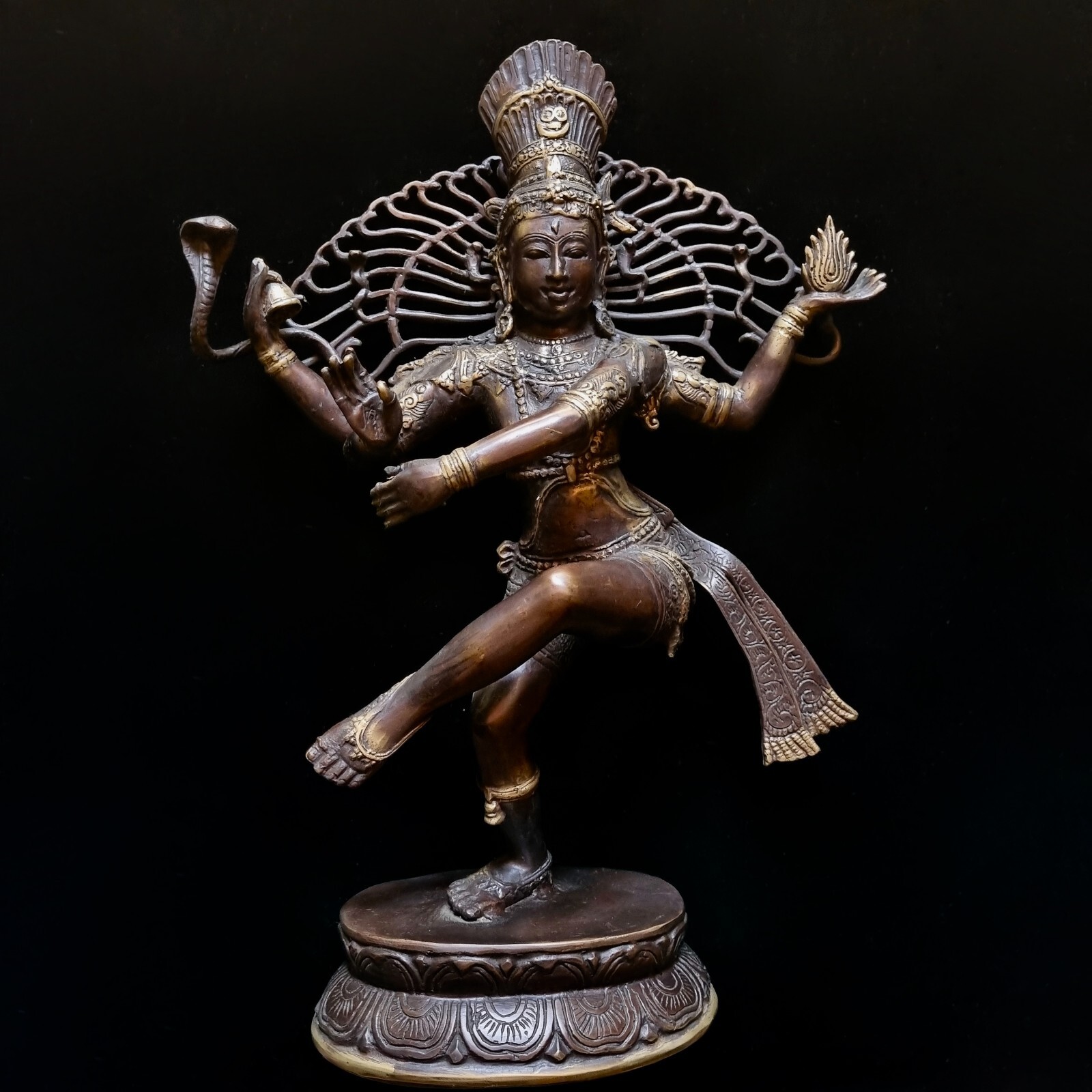 18" Shiva Nataraja Bronze Statue Hindu God Dancing Sculpture Altar Decor Art