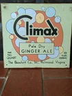 Vintage Climax Ginger Ale metal Sign presumed reproduction liberty sign 2001