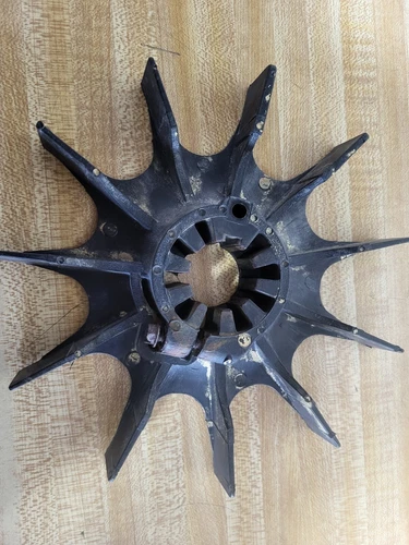 BALDOR ELECTRIC MOTOR COOLING FAN; #37FN3002-B01. ID 1.155. OD 7 1/2" & 11 FINS