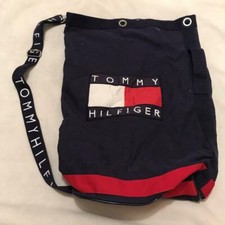 Vintage Tommy Hilfiger Big Flag Spell Out Canvas Shoulder Bag 24x16