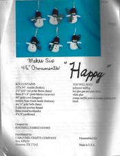 Carousel Crafts Kit Happy Makes 6 snowmen ornaments Kit 301344