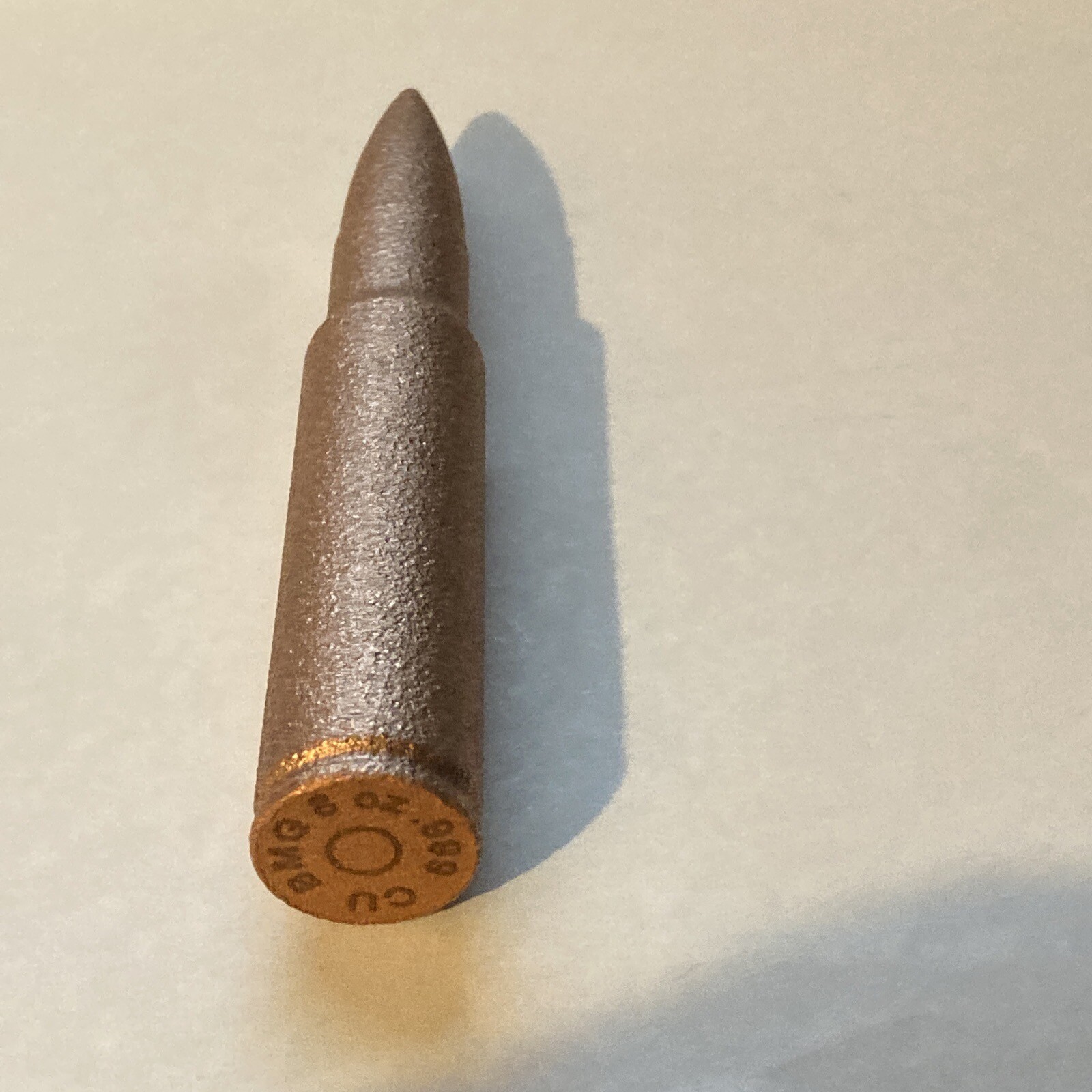 8 oz Copper Bullets shaped like .50 Caliber Browning round Liberty