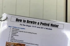 How to Rewire a Singer 15-91 and 201-2 Potted  Motor Flash Card Set