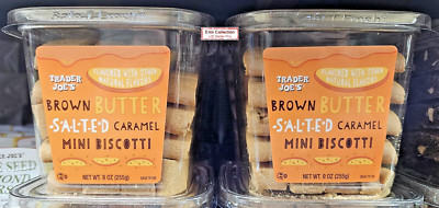 Trader Joe s Brown Butter Salted Caramel Mini Biscotti 9oz 255g (2 Tubs)