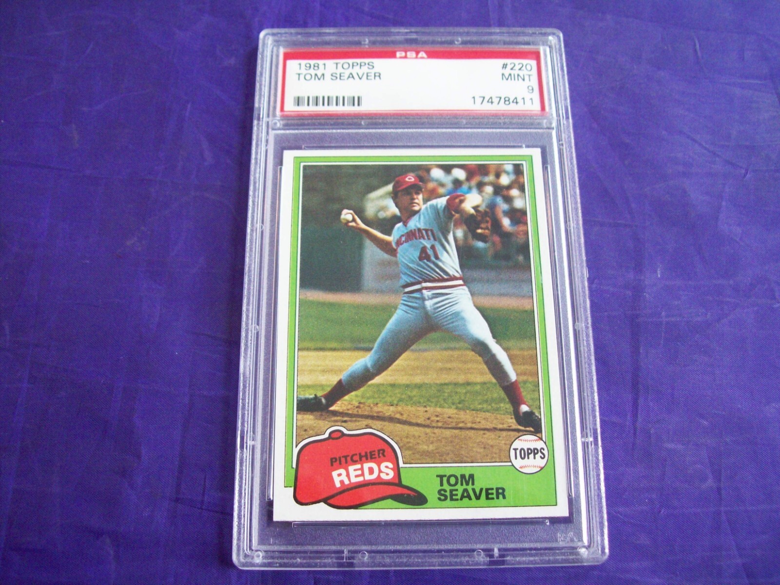 1981 TOPPS #220 TOM SEAVER PSA 9