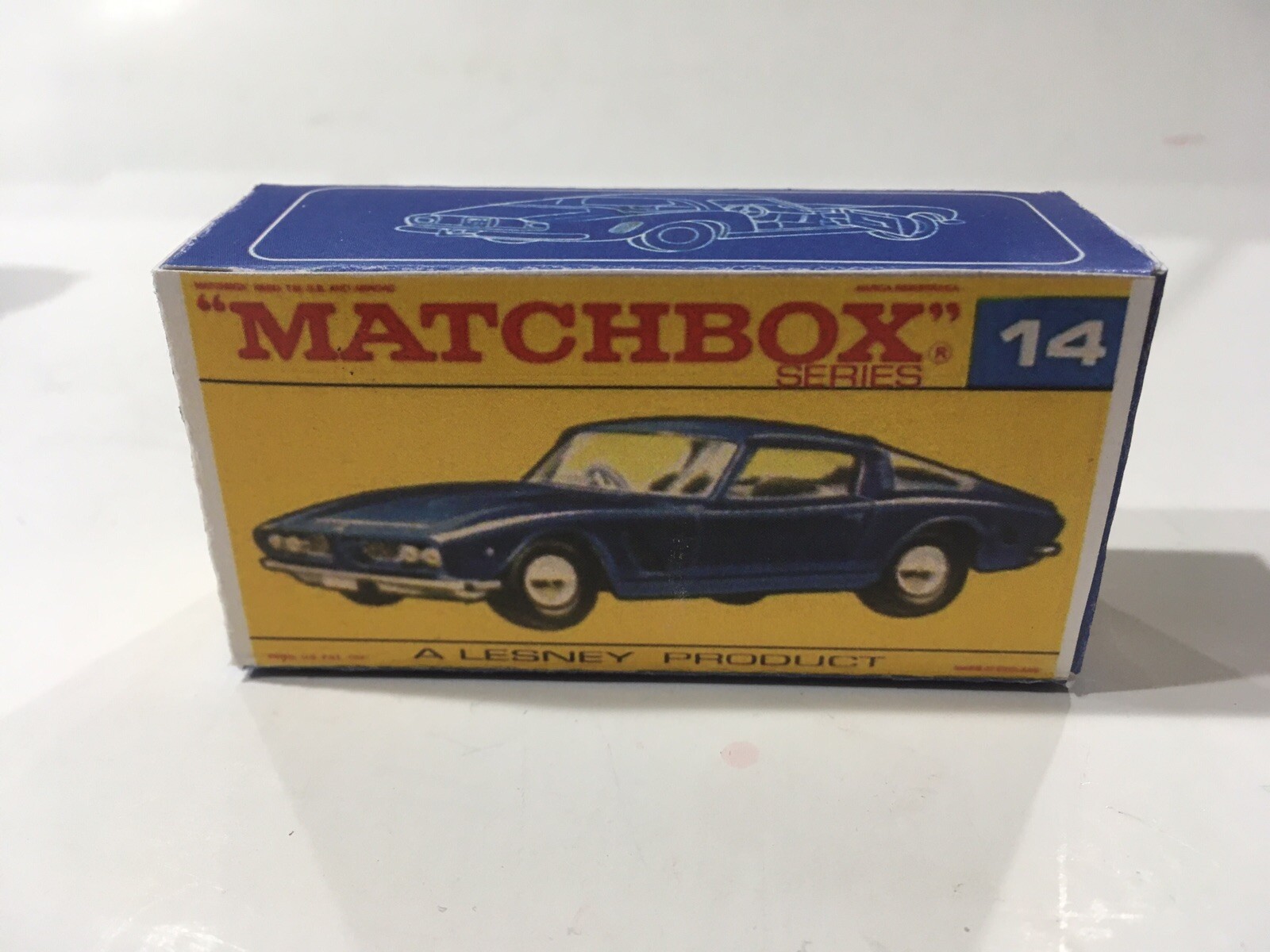Matchbox Lesney New Displayable Storage Repro Box 14 Iso Grifo Rare F Box.
