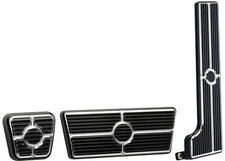 BILLET SPECIALTIES BLACK PEDAL KIT,GAS,BRAKE,& PARKING BRAKE,58-64 AUTOMATIC
