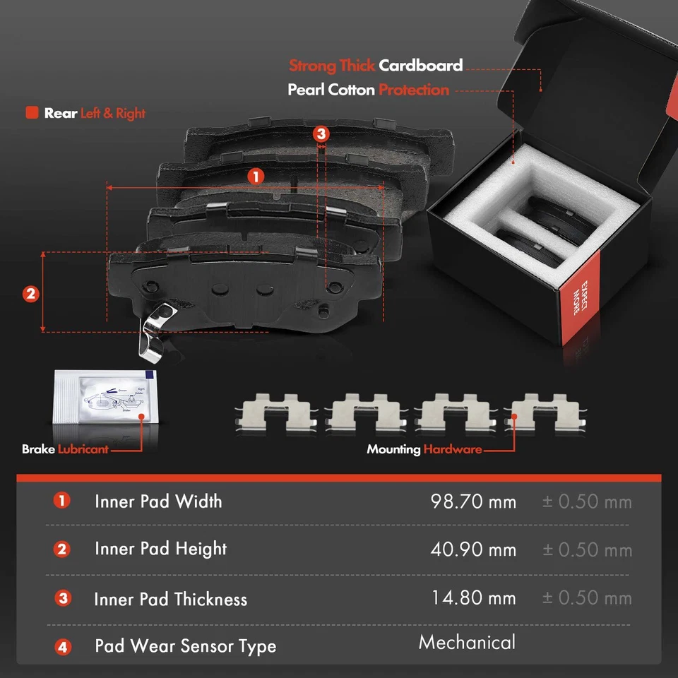 Rotor de freno de disco trasero y pastilla de freno + cojinete de buje para Hyundai XG300 01 XG350 02-05 Foto 3 de 4