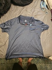 Dominos Employee Polo Shirt Men Large Collared Chest Pocket Short Sleeve