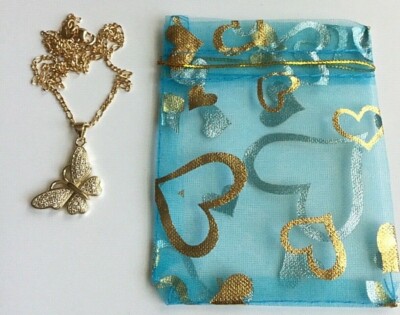 Pendenti Pendente Farfalla A Lastra Da Donna In Oro 18 Carati Misura O Forma: 3° 2,7g - Foto 5