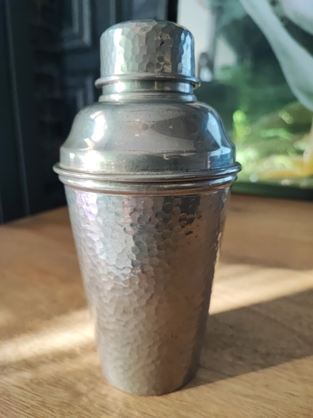 VINTAGE HAMMERED PEWTER COCKTAIL SHAKER eBay
