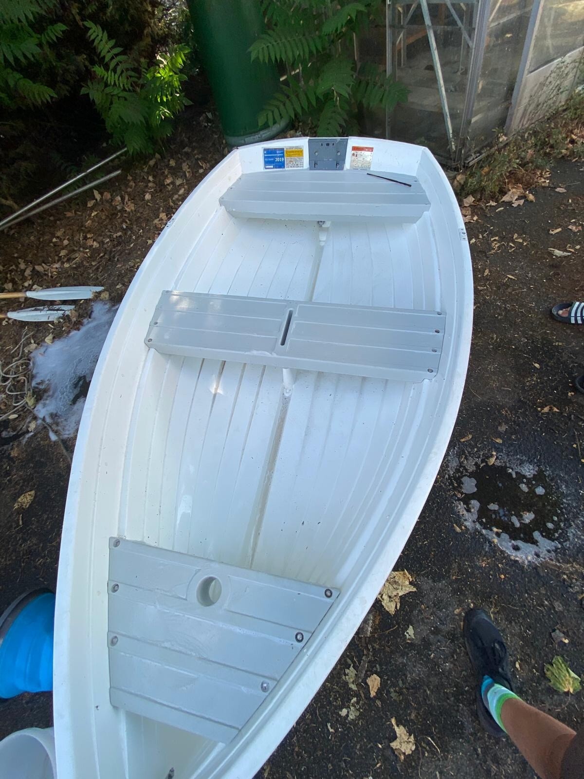 Walker Bay 8 dinghy with oars, motor and leisure battery eBay