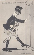 POSTCARD *24 MONTECATINI TERME PISTOIA THE EFFECTS OF WATERS TRAVELLED 1910