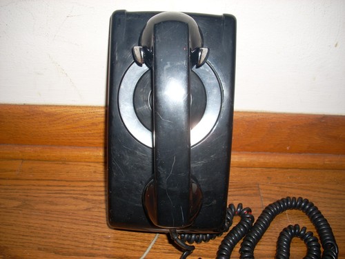 Vintage Bell System firmy Western Electric czarna ściana bez wybierania telefonu AB 554. - Zdjęcie 2 z 7